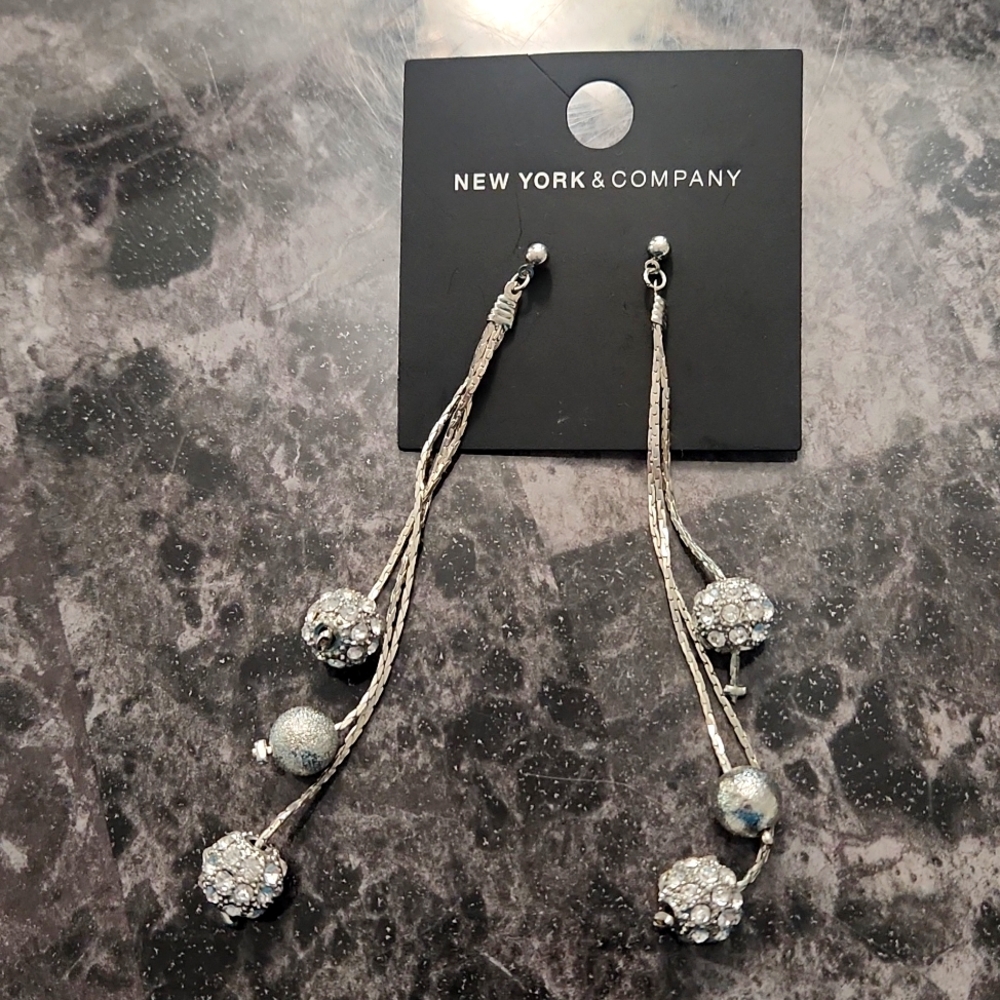 New silver earrings